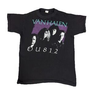 Vintage 1988 Van Halen OU812 Tour T Shirt Adult Medium Black Single Stitch USA